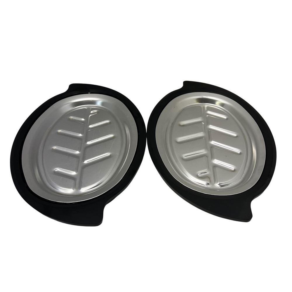 Nordic Ware 310 Sizzling Steak Server Set of 2 Two Piece Stainless Steel Platter